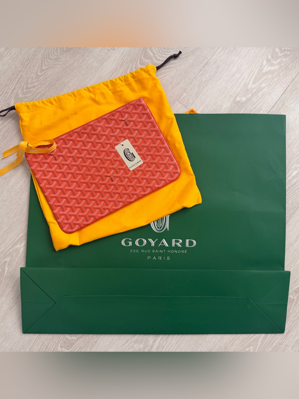 Goyard Vibrant Orange Pouch